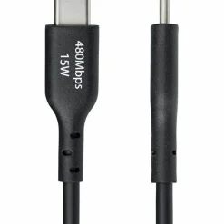 StarTech 1ft (30cm) USB-A to USB-C Charging Cable, Charge & Sync, 3A, USB 2.0, TPE Jacket - Black USB Charging Cord