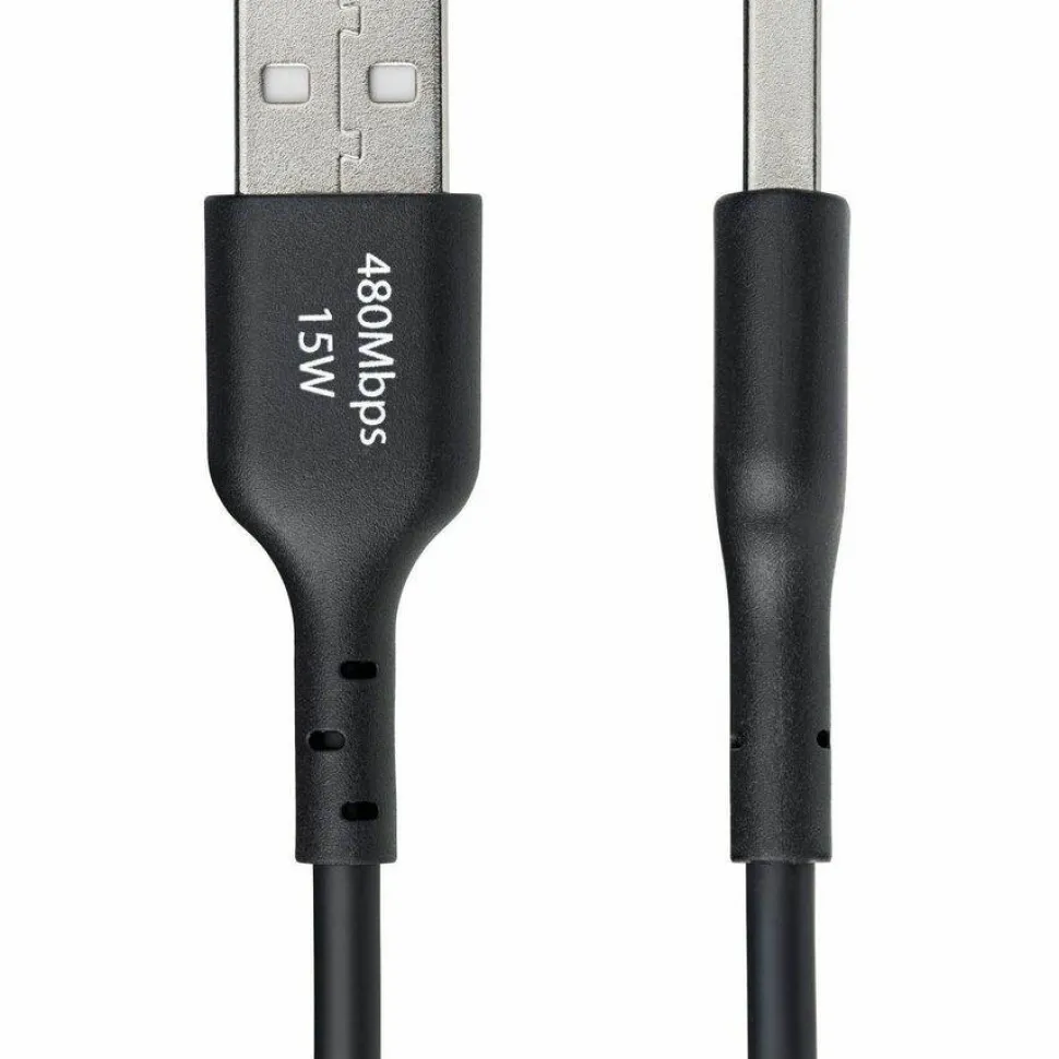 StarTech 1ft (30cm) USB-A to USB-C Charging Cable, Charge & Sync, 3A, USB 2.0, TPE Jacket - Black USB Charging Cord