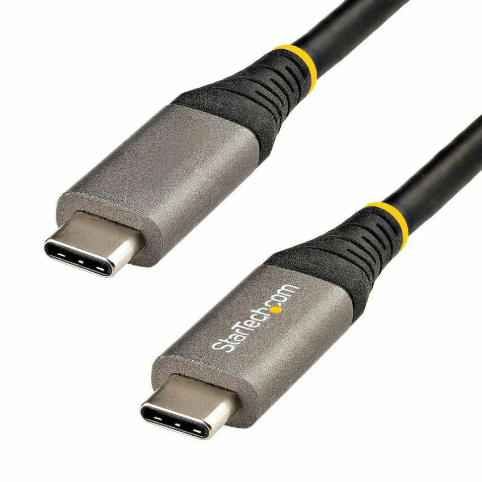 StarTech 1.6ft (50cm) USB-C Cable, USB 10Gbps, 100W (5A) Power Delivery, 8K 60Hz / 4K 144Hz DP Alt Mode, Thunderbolt Compatible