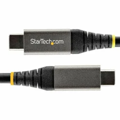 StarTech 1.6ft (50cm) USB-C Cable, USB 10Gbps, 100W (5A) Power Delivery, 8K 60Hz / 4K 144Hz DP Alt Mode, Thunderbolt Compatible