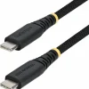 StarTech 3ft (91cm) USB-C Charging Cable, 60W (3A) PD, Dual-Layer Braided Nylon/TPE Jacket, Rugged USB 2.0 Laptop Charger Cord