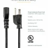 StarTech 3ft (1m) Computer Power Cord, NEMA 5-15P to C13, 10A 125V, 18AWG, Black Replacement AC PC Power Cord, TV/Monitor Power Cable