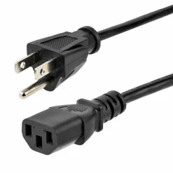 StarTech 3ft (1m) Computer Power Cord, NEMA 5-15P to C13, 10A 125V, 18AWG, Black Replacement AC PC Power Cord, TV/Monitor Power Cable