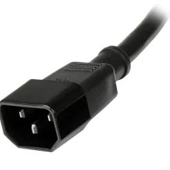 StarTech 6ft (1.8m) Heavy Duty Extension Cord, IEC C14 to IEC C13 Black Extension Cord, 15A 125V, 14AWG, Heavy Gauge Power Cable