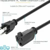 StarTech 1ft (0.3m) Short Extension Cord, NEMA5-15R to NEMA5-15P Black Extension Cord, 13A 125V, 16AWG, Computer Power Extension Cable