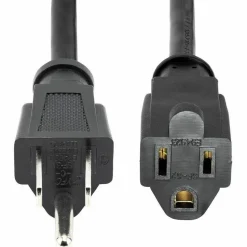 StarTech 1ft (0.3m) Short Extension Cord, NEMA5-15R to NEMA5-15P Black Extension Cord, 13A 125V, 16AWG, Computer Power Extension Cable