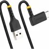 StarTech 6.6ft (2m) USB-A to USB-C Fast Charging Cable, Rugged, Right-Angled, Charge & Sync, 3A, USB 2.0, TPE Jacket and Aramid Fiber