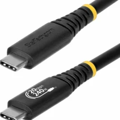StarTech 6ft (1.8m) USB4 Cable, 20Gbps, USB-IF Certified USB-C Cable, 240W PD EPR, 4K 120Hz DP 2.1, TPE Jacket, Black USB-C Cord