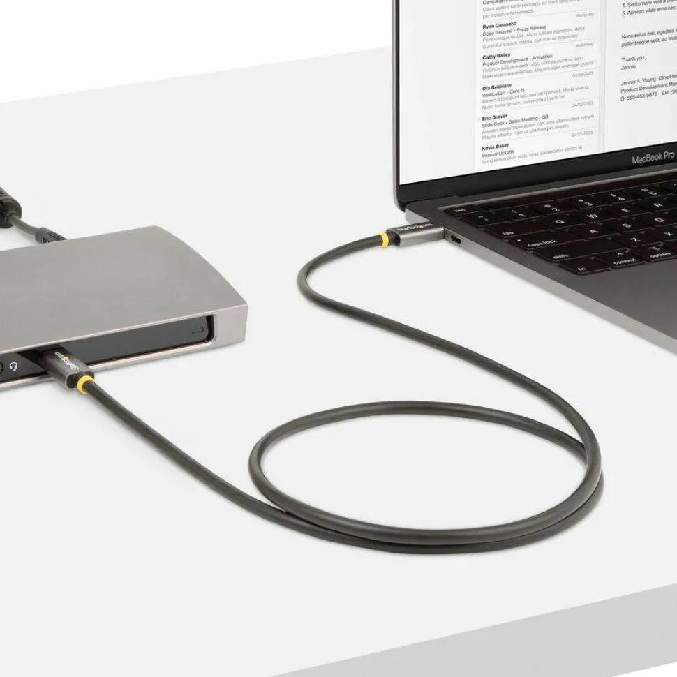 StarTech 3.3ft (1m) USB4 Cable 40Gbps, 100W (5A) PD, 8K 120Hz/4K 240Hz DP Alt Mode, USB-IF Certified USB-C Cord, Thunderbolt Compat.