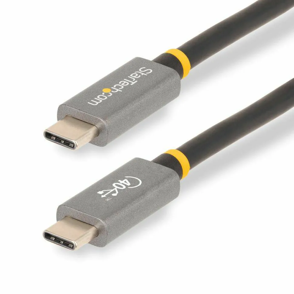 StarTech 3.3ft (1m) USB4 Cable 40Gbps, 100W (5A) PD, 8K 120Hz/4K 240Hz DP Alt Mode, USB-IF Certified USB-C Cord, Thunderbolt Compat.