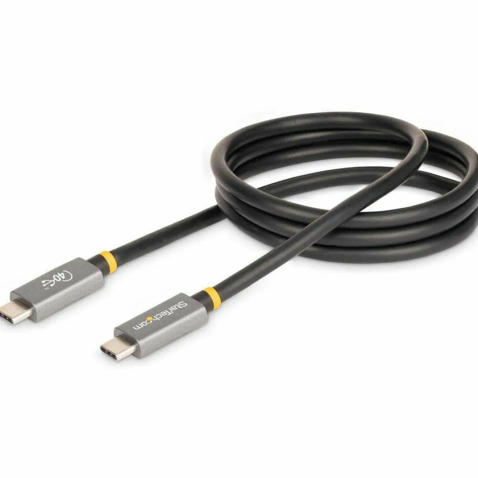 StarTech 3.3ft (1m) USB4 Cable 40Gbps, 100W (5A) PD, 8K 120Hz/4K 240Hz DP Alt Mode, USB-IF Certified USB-C Cord, Thunderbolt Compat.