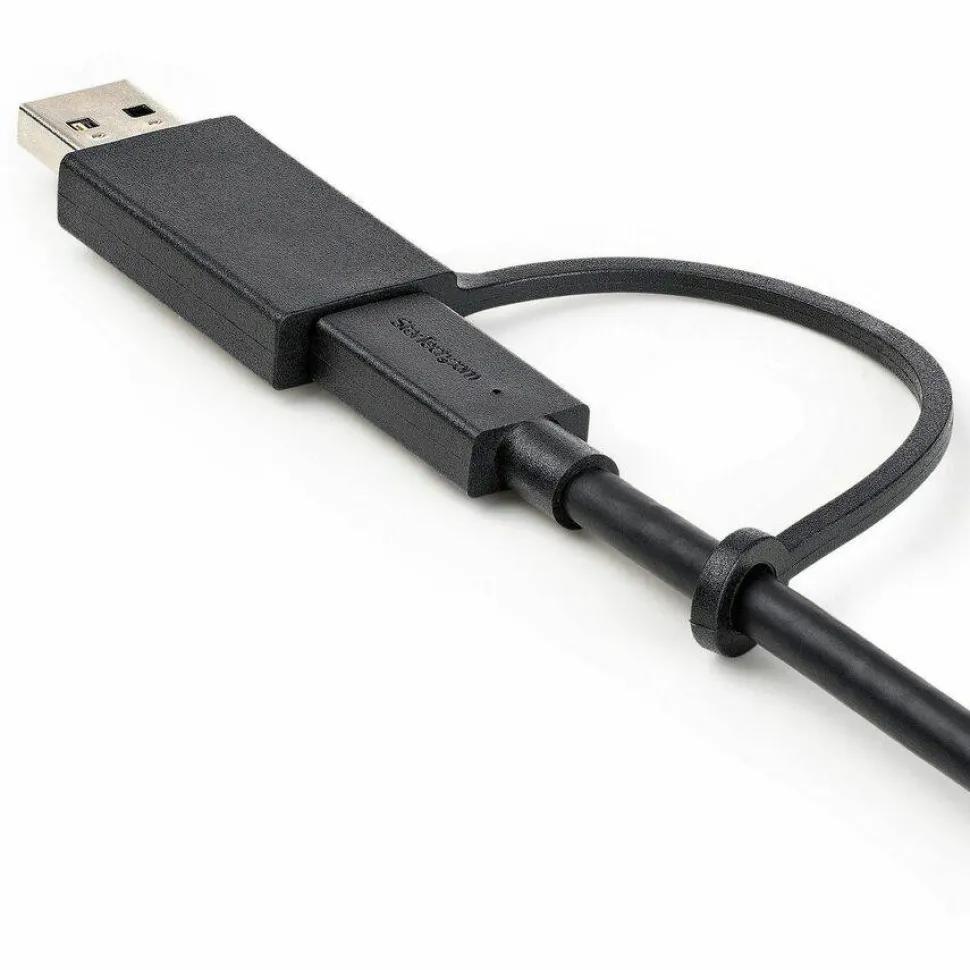 StarTech 3.3ft (1m) USB-C Cable with USB-A Adapter Dongle, USB 10Gbps/5Gbps, 100W (5A) PD, 8K 60Hz / 4K 144Hz DP Alt Mode