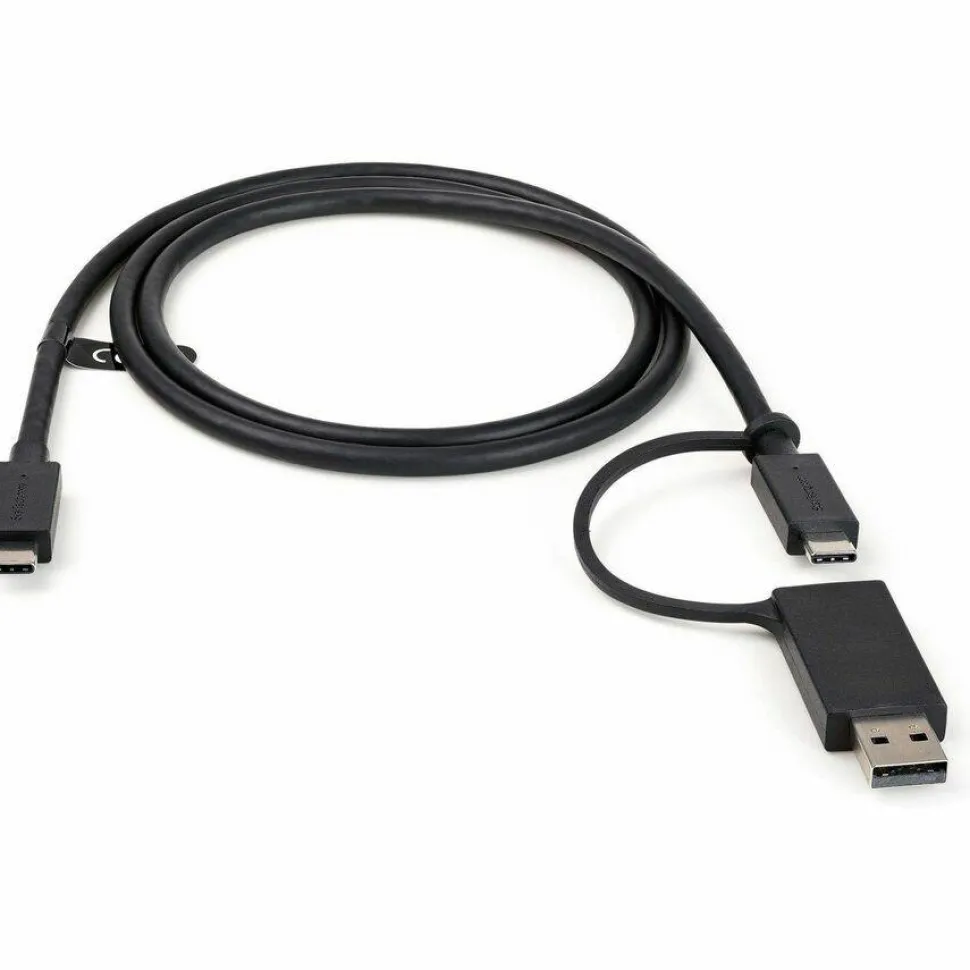 StarTech 3.3ft (1m) USB-C Cable with USB-A Adapter Dongle, USB 10Gbps/5Gbps, 100W (5A) PD, 8K 60Hz / 4K 144Hz DP Alt Mode