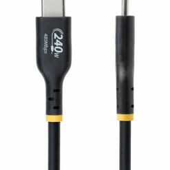 StarTech 6ft (1.8m) USB-C Charging Cable, Charge & Sync, 240W (5A) PD EPR, USB 2.0 Laptop Charger Cable, USB-IF Certified , TPE Jacket