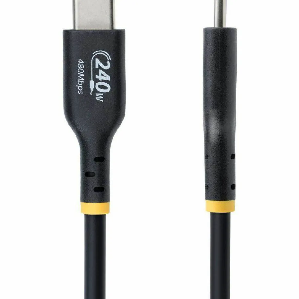 StarTech 6ft (1.8m) USB-C Charging Cable, Charge & Sync, 240W (5A) PD EPR, USB 2.0 Laptop Charger Cable, USB-IF Certified , TPE Jacket