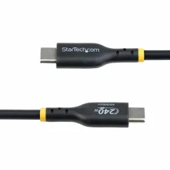 StarTech 6ft (1.8m) USB-C Charging Cable, Charge & Sync, 240W (5A) PD EPR, USB 2.0 Laptop Charger Cable, USB-IF Certified , TPE Jacket