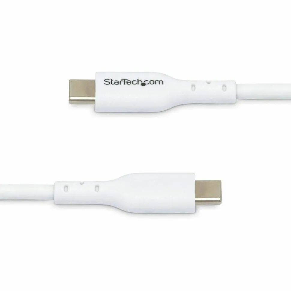 StarTech 3.3ft (1m) USB-C Charging Cable, Charge & Sync, 60W (3A) PD, USB 2.0 Laptop Charger Cable - White USB C Charging Cord