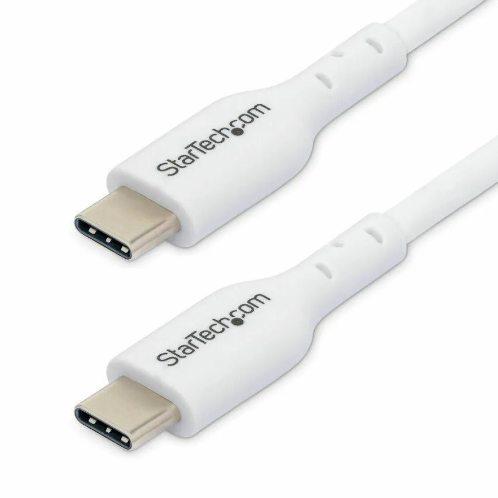 StarTech 3.3ft (1m) USB-C Charging Cable, Charge & Sync, 60W (3A) PD, USB 2.0 Laptop Charger Cable - White USB C Charging Cord