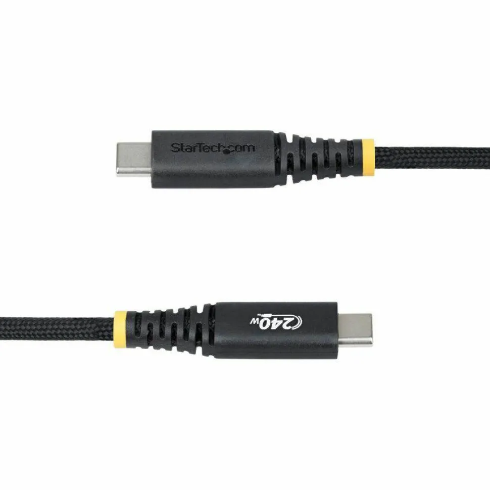 StarTech 10ft (3m) USB-C Charging Cable, Durable and Ultra-Flexible, 240W (5A) PD EPR, Rugged USB 2.0 Laptop charger Cord, USB-IF