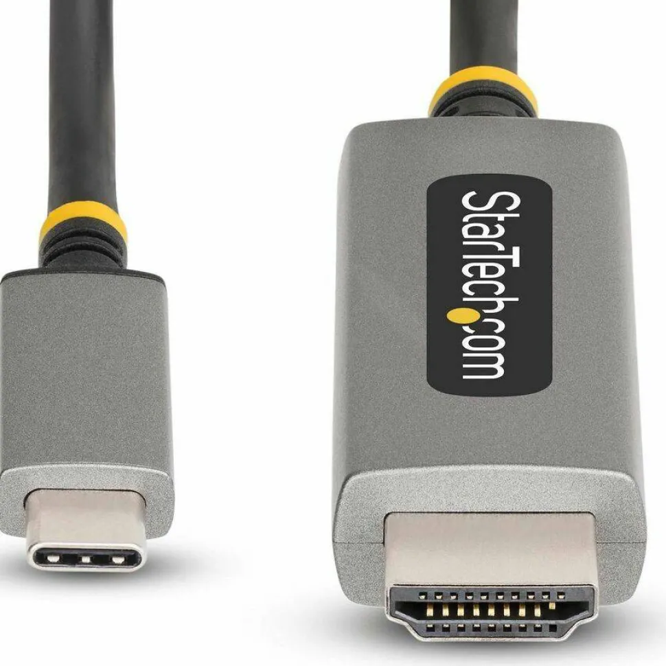 StarTech 6ft (2m) USB-C to HDMI Adapter Cable, 8K 60Hz, 4K 144Hz, HDR10, USB Type-C to HDMI 2.1 Converter, USB-C/USB4/TB3/4 Compatible