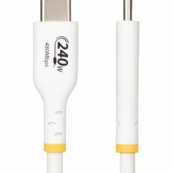 StarTech 3ft White USB-C Charging Cable, USB-IF Certified USB C Cable, 240W PD EPR, USB 2.0 Type-C Laptop Charger Cord, TPE Jacket