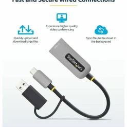 StarTech 2.5GbE USB-C to Ethernet Adapter with USB-A Converter, NBASE-T NIC, USB 3.0 Type-C 2.5/1G Multi Speed Network, USB 3.1 RJ45