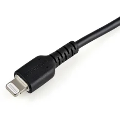StarTech 6 inch/15cm Durable Black USB-A to Lightning Cable, Rugged Heavy Duty Charging/Sync Cable for Apple iPhone/iPad MFi Certified