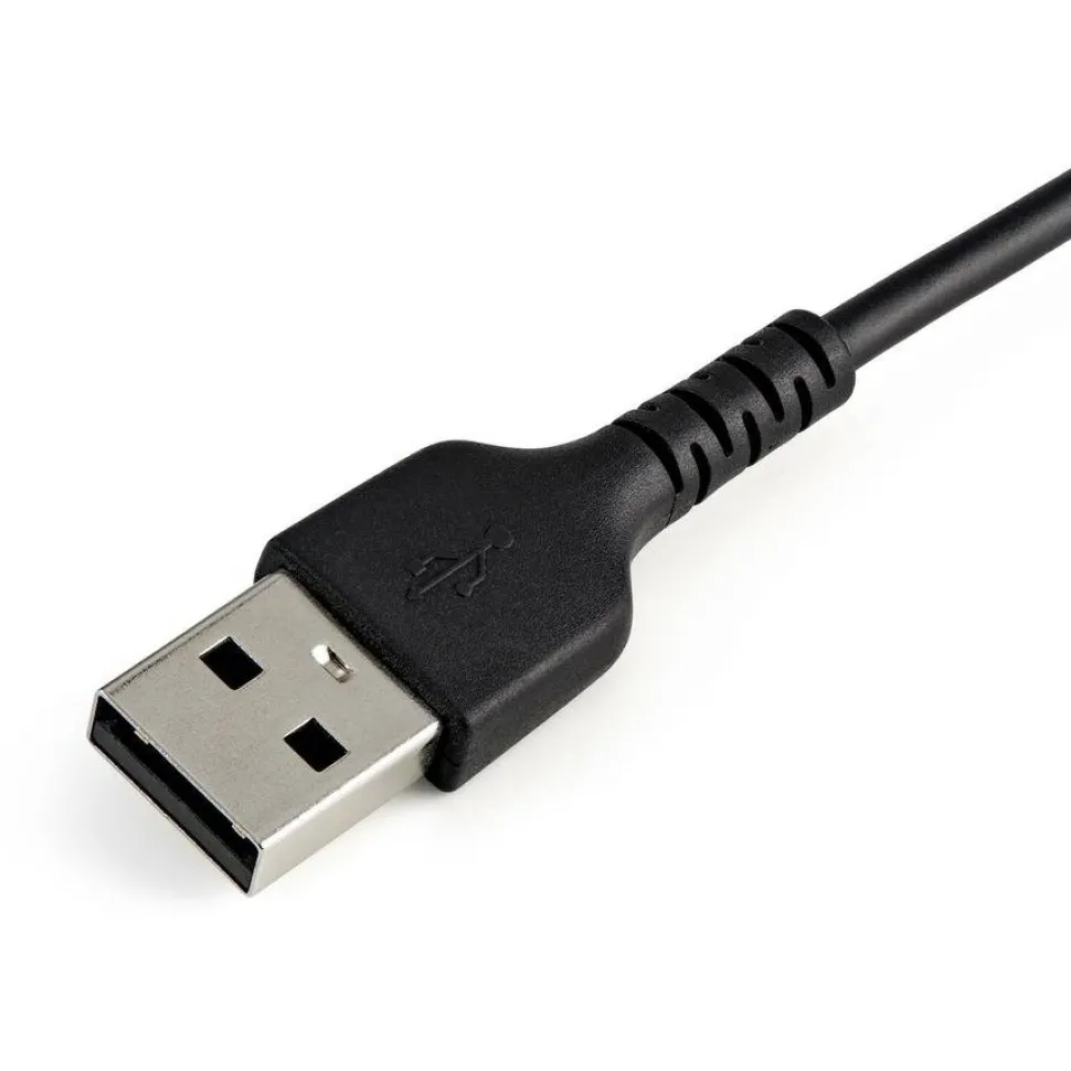 StarTech 6 inch/15cm Durable Black USB-A to Lightning Cable, Rugged Heavy Duty Charging/Sync Cable for Apple iPhone/iPad MFi Certified