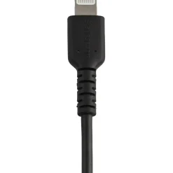 StarTech 6 inch/15cm Durable Black USB-A to Lightning Cable, Rugged Heavy Duty Charging/Sync Cable for Apple iPhone/iPad MFi Certified