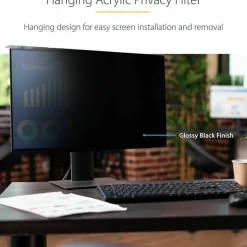 StarTech 24-inch 16:9 Computer Monitor Privacy Screen, Hanging Acrylic Filter, Monitor Protector/Shield, +/- 30 Deg., Glossy, TAA
