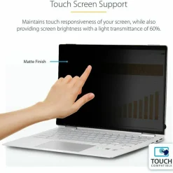 StarTech 14-inch 16:9 Flip-Over Privacy Screen w/Touch, Anti-Glare Privacy Filter, Laptop Monitor Screen Protector, Blue Light Filter