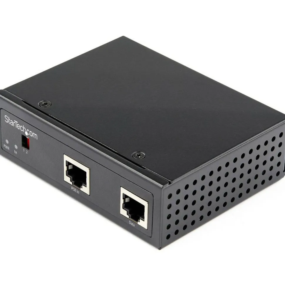 StarTech Industrial Gigabit PoE Splitter, 90W Power over Ethernet PoE++ Splitter, 12-48VDC Splitter 802.3bt Ultra PoE -40 to +75C, TAA
