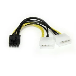 StarTech 6in LP4 to 8 Pin PCI Express Video Card Power Cable Adapter - 8 pin internal power (M) - 4 pin ATX12V (M) - 15.2 cm