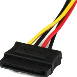 StarTech 12in LP4 to 2x Latching SATA Power Y Cable Splitter Adapter - 4 Pin Molex to Dual SATA