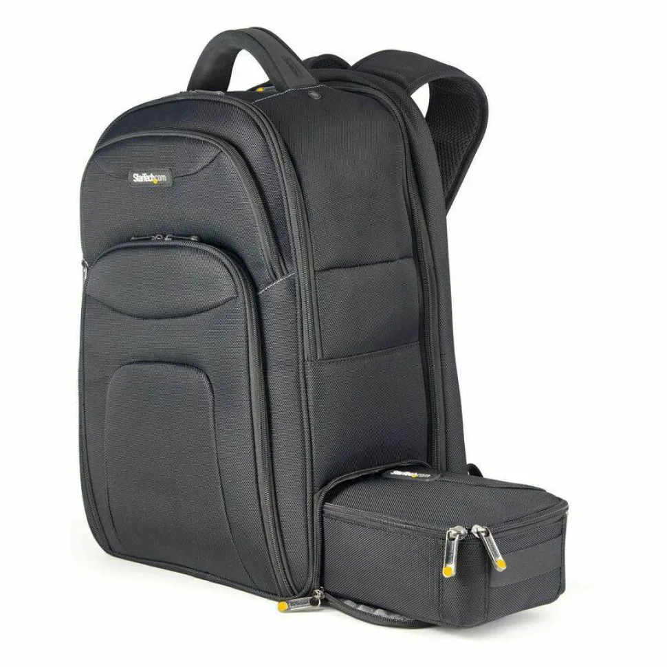 StarTech 17.3" Laptop Backpack w/ Removable Accessory Case, Professional IT Tech Backpack for Work/Travel/Commute, Nylon Computer Bag