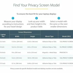 StarTech Laptop Privacy Screen for 15.6