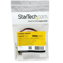 StarTech LP4 to 2x LP4 Power Y Splitter Cable - Power cable - 4 pin internal power (F) - 4 pin internal power (M)