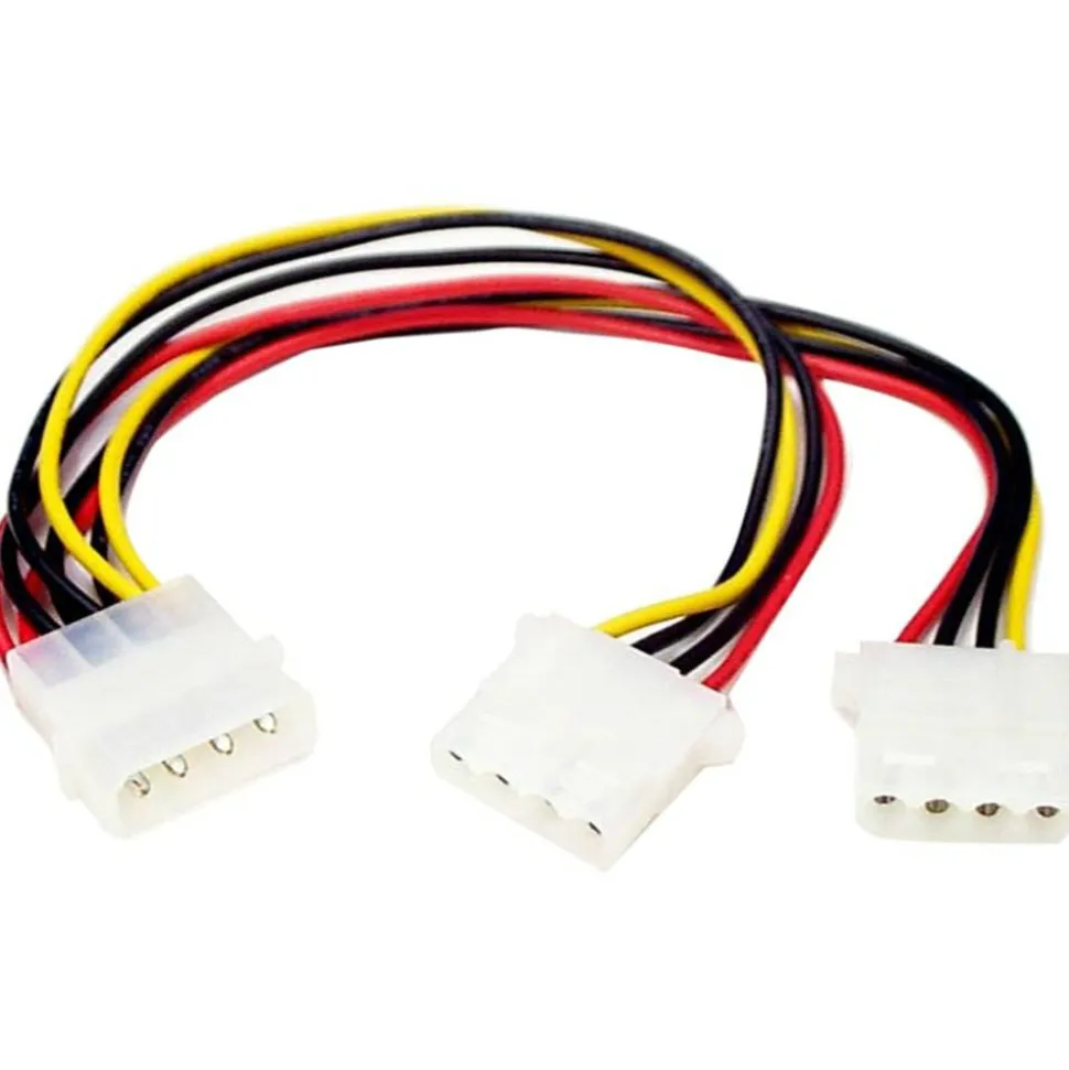StarTech LP4 to 2x LP4 Power Y Splitter Cable - Power cable - 4 pin internal power (F) - 4 pin internal power (M)