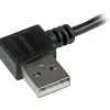 StarTech 1m 3 ft Micro-USB Cable with Right-Angled Connectors - M/M - USB A to Micro B Cable