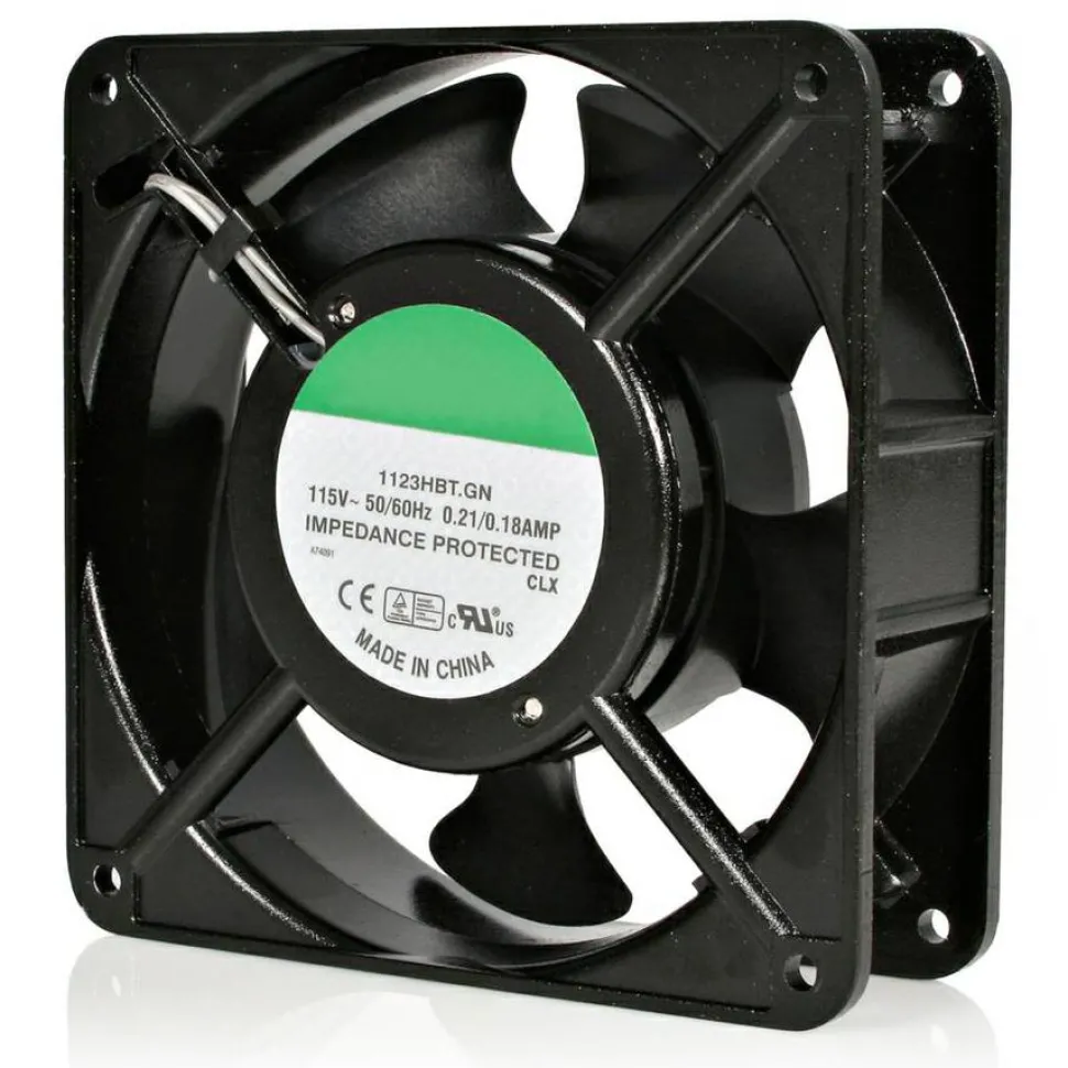 StarTech 120mm Axial Rack Muffin Fan for Server Cabinet, 115V, AC Cooling, Low Noise & Quiet PC Computer Case Fan