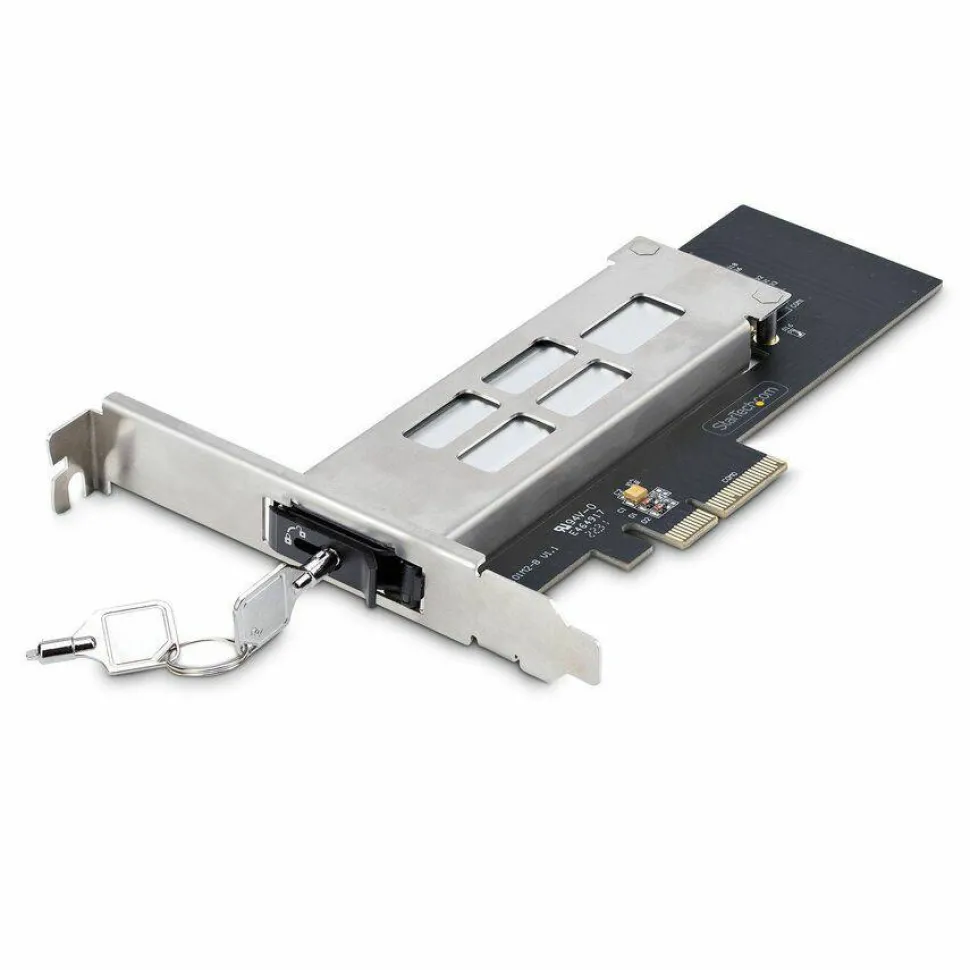 StarTech M.2 NVMe SSD to PCIe x4 Removable Mobile Rack for PCI Express Expansion Slot, Tool-less Installation, PCIe Hot-Swap Drive Bay
