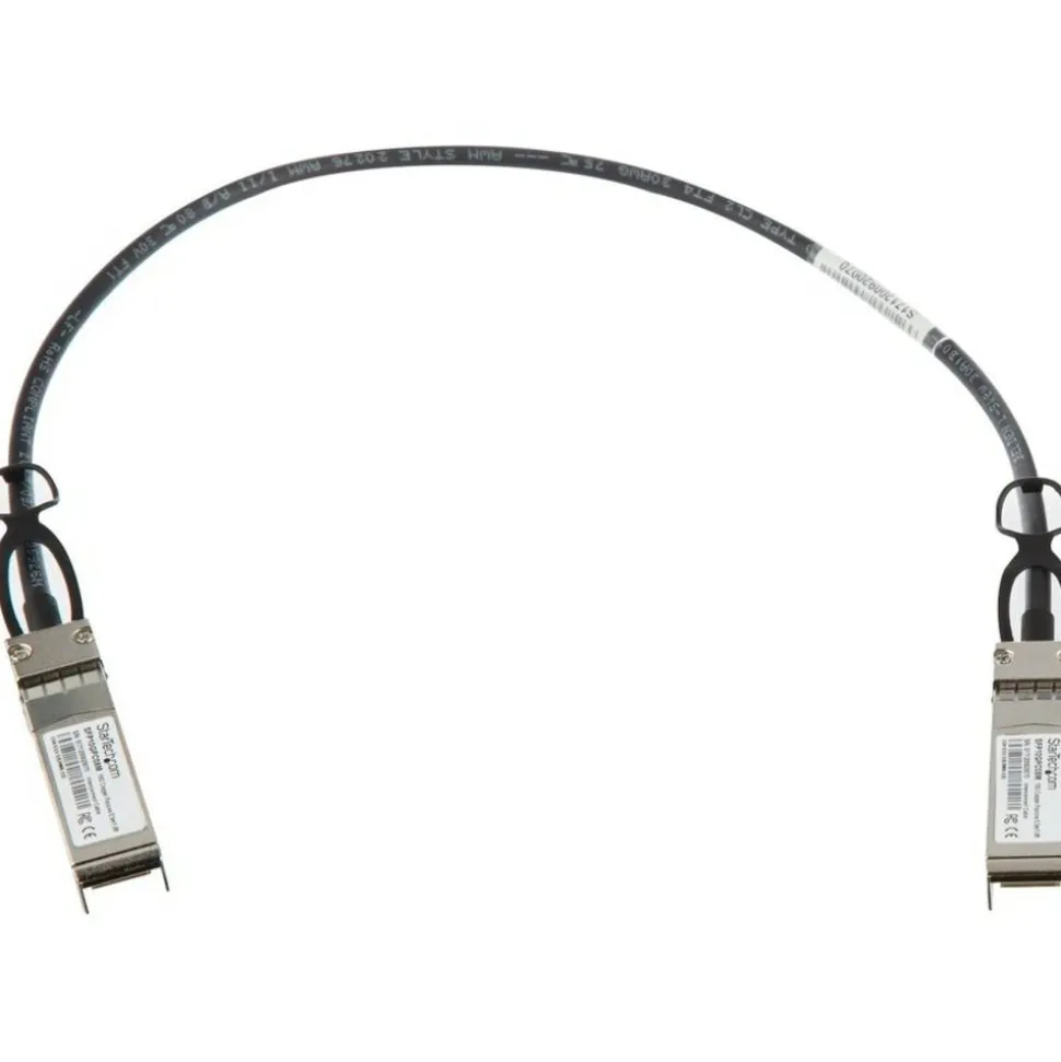 StarTech MSA Uncoded Compatible 0.5m 10G SFP+ to SFP+ Direct Attach Cable - 10 GbE SFP+ Copper DAC 10 Gbps Low Power Passive Twinax