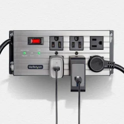 StarTech 6-Outlet Industrial Power Strip 125V/15A, EMI/RFI Isolation, Surge Prot., Mountable PDU, 8ft NEMA 5-15P Cord, UL Listed, TAA
