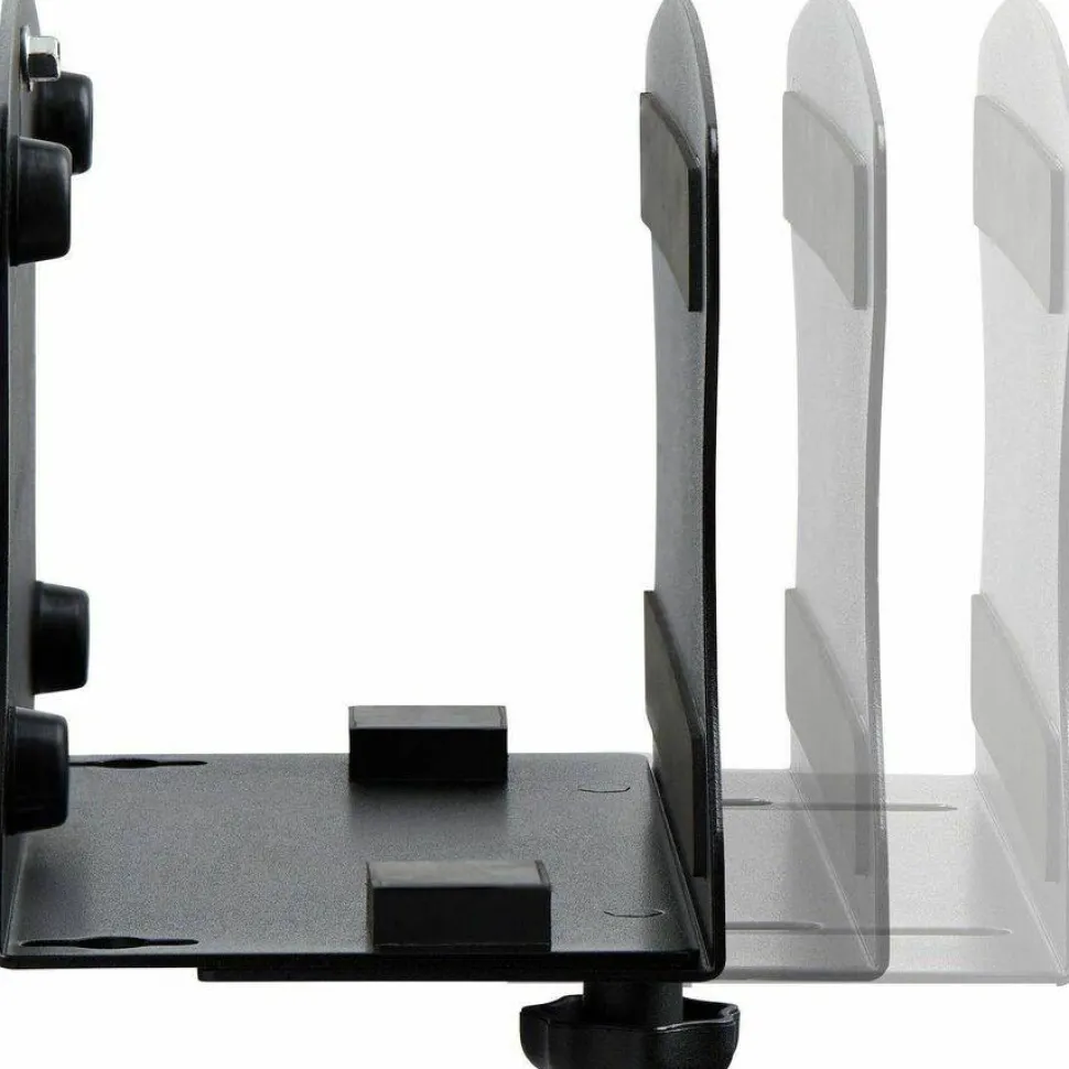 StarTech PC Wall Mount Bracket For Desktop Computers Up To 40lb, Toolless Width Adjustment 1.9-7.8in (50-200mm), Tower/Case Shelf, TAA