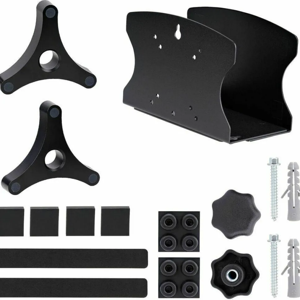 StarTech PC Wall Mount Bracket For Desktop Computers Up To 40lb, Toolless Width Adjustment 1.9-7.8in (50-200mm), Tower/Case Shelf, TAA