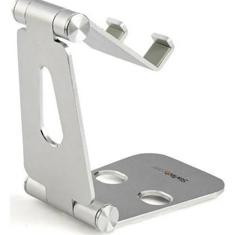 StarTech Phone and Tablet Stand - Foldable Universal Mobile Device Holder - Smartphones/Tablets - Adjustable Cell Phone Stand for Desk