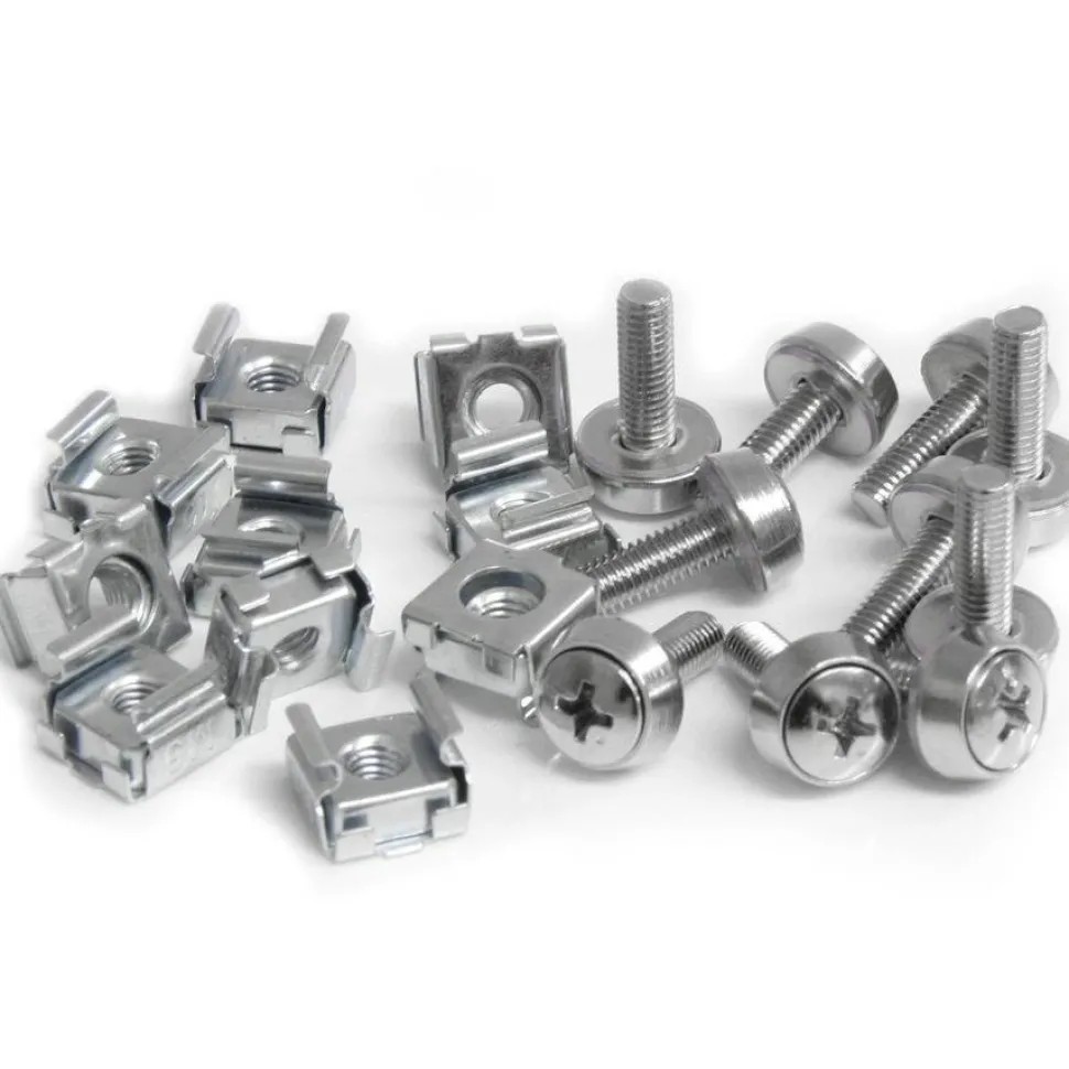 StarTech 50 Pkg M5 Mounting Screws and Cage Nuts for Server Rack Cabinet, TAA