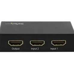 StarTech 2 Port HDMI Switch - 4K 60Hz - Supports HDCP - IR - HDMI Selector - HDMI Multiport Video Switcher - HDMI Switcher