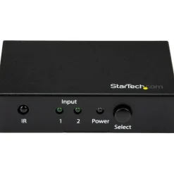 StarTech 2 Port HDMI Switch - 4K 60Hz - Supports HDCP - IR - HDMI Selector - HDMI Multiport Video Switcher - HDMI Switcher