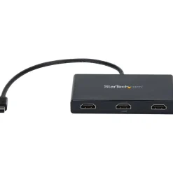 StarTech 3-Port Multi Monitor Adapter, Mini DisplayPort to HDMI MST Hub, 3x 1080p, Video Splitter for Extended Desktop Mode, Windows
